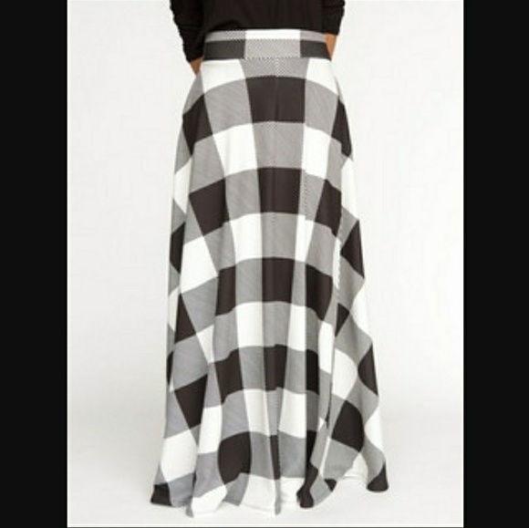 buffalo check maxi dress
